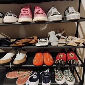 Sparkly Pink and Silver Kids Sneakers